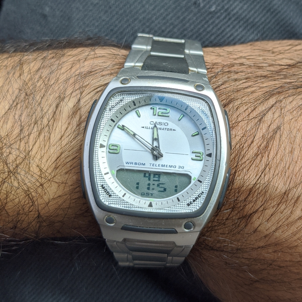 Casio Telememo30 Illuminator Stainless Steel Watch